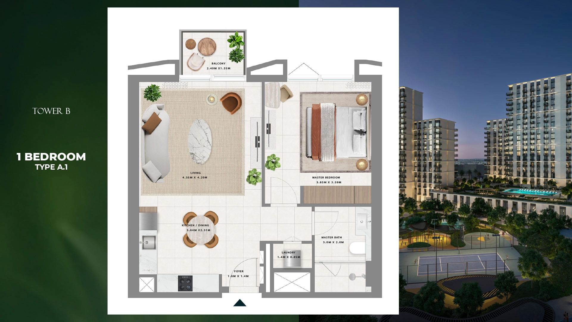 1 BR - Type A